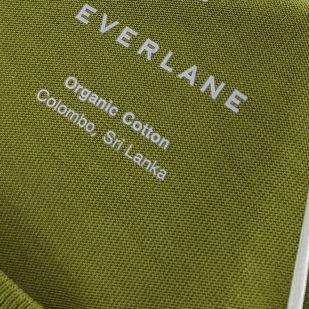 Everlane T Shirt Women Yellow Green Crew Neck Box Cut Tee Organic Cotton - Picture 4 of 12